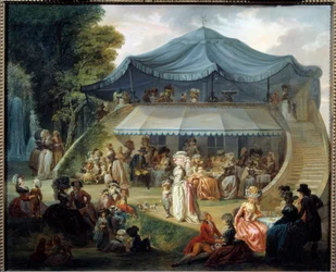 Fest på Colisee. Målning av Francois Louis Joseph Watteau (1758-1823)