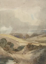 Mousehold Heath, Norwich, 1808 (wc på lagt papper)