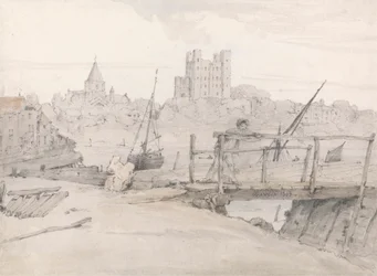 Sydostvy över Rochester Castle och katedralen