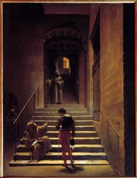 Vy över interiören av ett kloster i Rom Målning av Francois Marius Granet (1775-1849) 1800-talets sön. 0,65x0,49 m Pau, Museum of Fine Arts