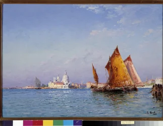 Topis i bassängen mot Salutkyrkan i Venedig Målning av Francois Nardi (1861-1936) 1900-talet Obligatoriskt omnämnande: Samlingsstiftelsen angående de Provence, Marseille