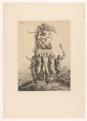 Allegorisk representation med Justitia och sanningen Le Triomphe de la Justice et de la Verite