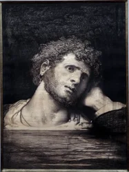 Tallrik som illustrerar romanen "The Workers of the Sea"" av Victor Hugo (1802-1885): teckning av Francois Nicolas Chifflart (1825-1901) 1882 Paris, Maison Victor Hugo