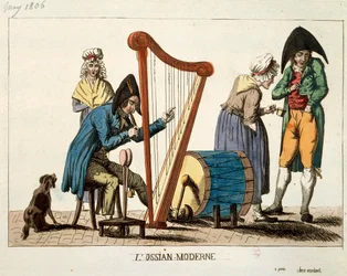 Karikatyr av modern Ossian, av Francois Nicolas Martinet