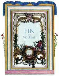 Slutet på volymen av boken "Fåglarnas historia i deras uppenbara och känsliga aspekter"" av Francois Nicolas Martinet (1731-1800). Privat samling.