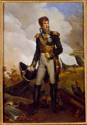 Porträtt vid foten av Jean Lannes, hertig av Montebello (1769-1809) marechal of Empire Målning av Francois Gerard (1770-1837) 1800-talets sön. 0,3x0,22 m