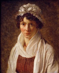 Porträtt av Madame Lecerf, född Gerard, kusin till konstnären Målning av Francois Gerard (1770-1837) 1794 Sön. 0,56x0,47 m