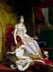 Joséphine de Beauharnais, Napoleon Bonapartes första hustru 1763-1814, i kröningsdräkt, 1807-1808