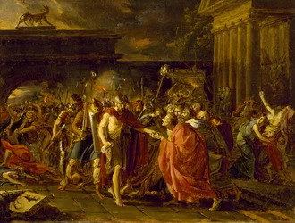 Marius återvänder till Rom, 1789 (olja på papper monterad på duk)