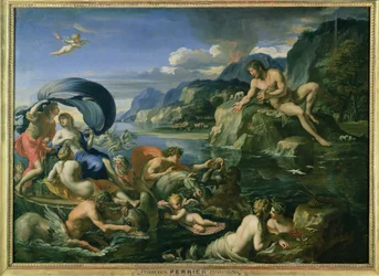 Acis och Galatea gömmer sig från den gigantiska polyfem