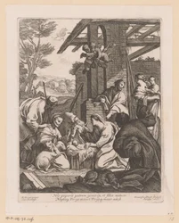 Geboorte van Christus Här födde modern fadern (...) (titel på objekt)