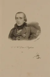 Louis Antoine Henri de Bourbon (1772-1804) hertig av Enghien bär Conde-uniformen