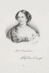 Porträtt av författaren Antoinette Des Houlières