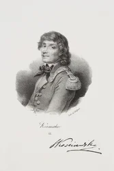 Porträtt av frihetskämpen Tadeusz Kościuszko