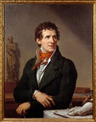 Porträtt av skulptören Antonio Canova (1757-1822). Målning av Xavier Fabre (1766-1837), 1812. Mått: 0,91 x 0,7 m. Montpellier, Musée Fabre - Porträtt av den italienske skulptören Antonio Canova (1757-1822). Målning av François Xavier Fabre (1766-1837)