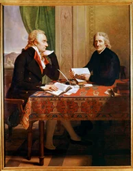 Vittorio Alfieri med abbé Tommaso Galuso (målning)