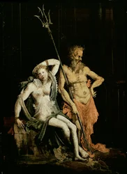 Helvetesscen: detalj med Hades och Persefone, underjordens härskare, detalj av 89773