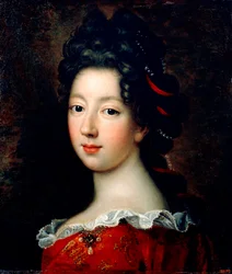 Louise Francoise de Bourbon, Mademoiselle de Nantes (1673-1743) - Troy, Francois, de (1645-1730) - ca 1690 - Olja på duk - 47,5x40,5 - Museu Nacional d