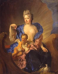 Grevinnan von Cosel och hennes son som Venus och Amor, cirka 1712-1715 (olja på duk)