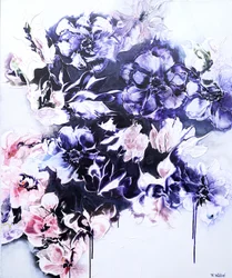 Mörk blomsterkaskad