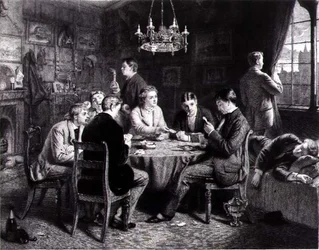 Reverie - En röst från långt borta, graverad av Robert W. Macbeth (1848-1910) pub. av Thomas McLean