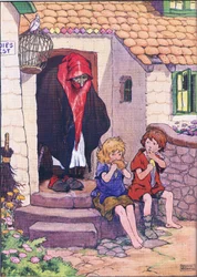 Hans och Greta och häxan, ur Hans och Greta utgiven av Blackie & Son Limited, cirka 1940