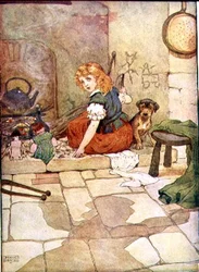 Little Polly Flinders från "My Nursery Story Book", pub. av Blackie & Son (bokillustration)