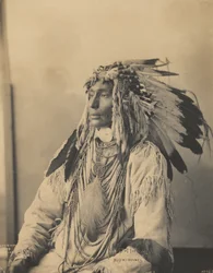 Kill Spotted Horse, Assiniboines, 1898 (platina palladium print)