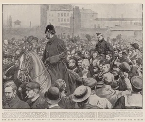 The Return of Heroes of Colenso till Portsmouth, Bugler Dunn bar Shoulder High genom gatorna