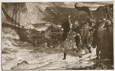 The Funeral of a Viking, illustration från 
