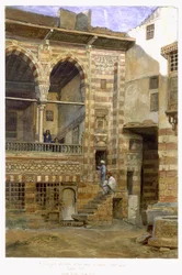 En innergård, Al Hosh, i Shiekh Sadats hus, Kairo, 1873