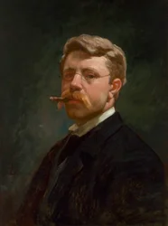 Frank Duveneck självporträtt, ca. 1890.