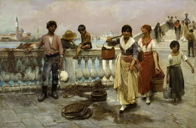 Vattenbärare, Venedig, 1884.