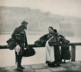 Fisher people, Whitby, c1890