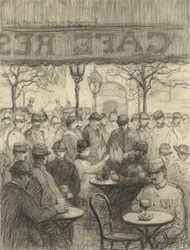 Säljer amerikanska flaggor på boulevarden på påskdagen 1917