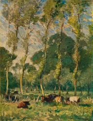 Betesmarker vid La Madeleine, nära Montreuil, c1800-talet