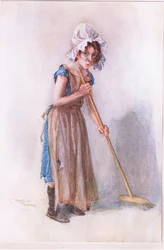 Markisinnan, ca 1920 (färglitografi)