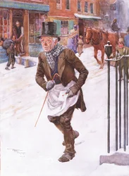 Trotty Veck (The Chimes) (färglitografi)