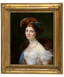 Porträtt av Josephine Victoire Meslier-Duvey (olja på duk)