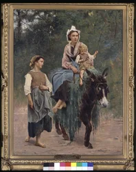 Italiensk bondefamilj, okänt datum (olja på duk)