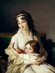 Förmodat porträtt av Madame Boyer Fonfrede och hennes son Henri (1788-1841). Målning av Francois Andre Vincent (1746-1816) 1796 sön. 0,96 x 0,79 m