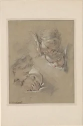 Boucher - Fyra huvuden av keruber, III, 104b