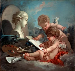 Cupids, allegori över målningen, 1760-talet.