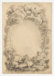 Design för en skylt till William Earl Cowpers ära (ca 1665-1723)