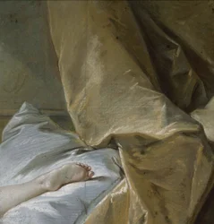 Fotstudie för den blonda Odalisque, ca 1751.