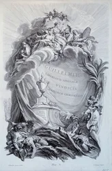 Frontispice för en serie plankor på graven av William III, Prince of Orange och kung av England (1650-1702). Teckning av Francois Boucher (1703-1770) 1700-talet. Paris, Louvren
