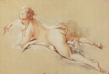 Liggande naken
