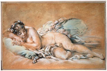 Sovande ung kvinna, 1758.