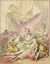 Paschan i sitt harem, ca 1735-1739