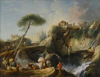 Vy över Tivoli med Vestas tempel, c.1749